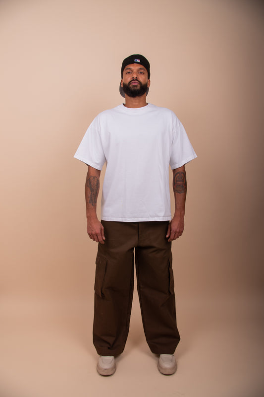 MWW WIDE CARGO PANTS - Dairy Milk Brown